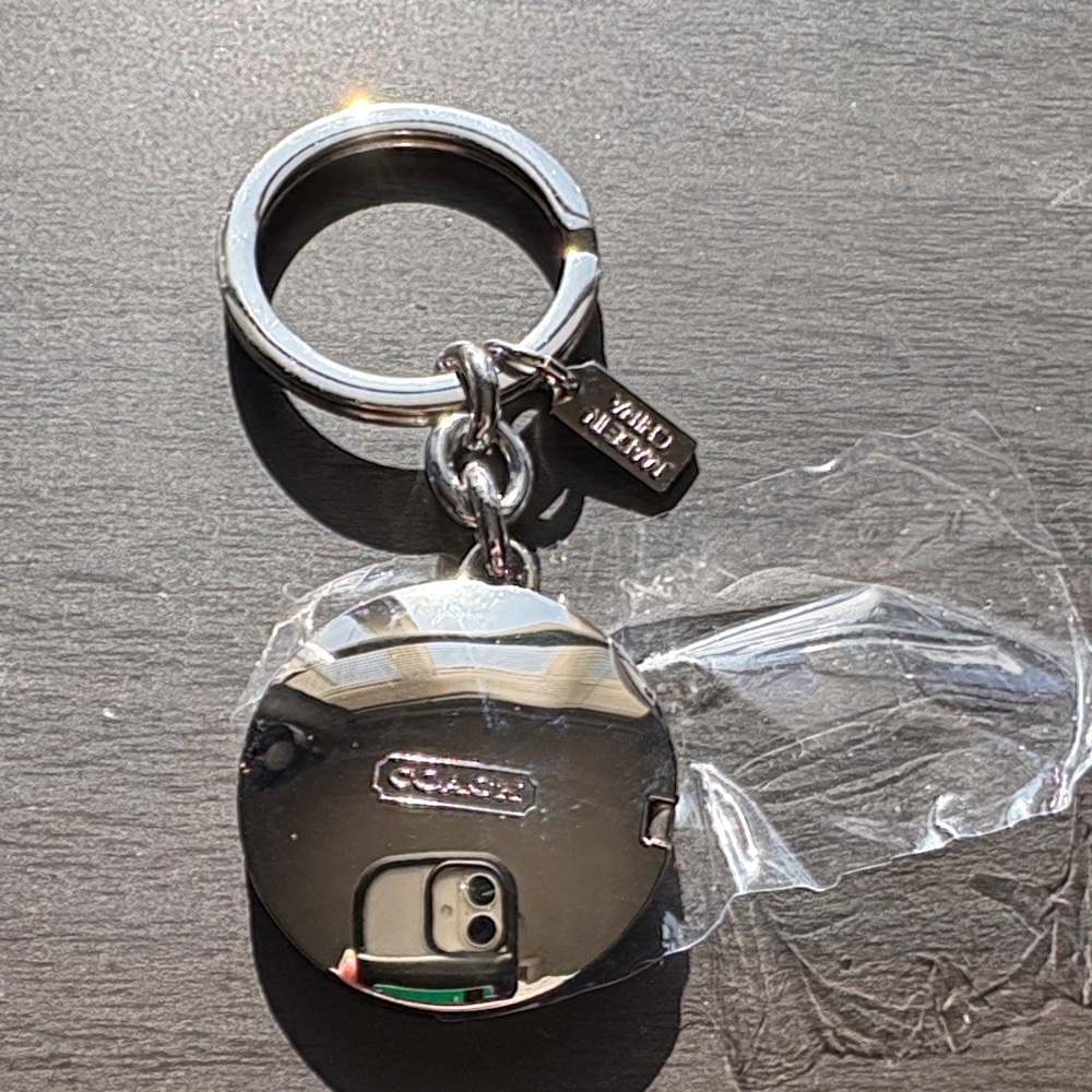 Coach Locket Multicolor Peace Sign Keychain - Picture 5 of 6